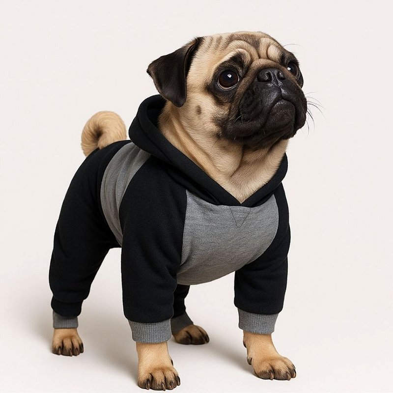 Macacão moletom Nação Pet Inverno com Capuz Cães e Gatos