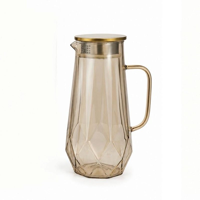 Jarra de vidro com Tampa de Inox 1,4