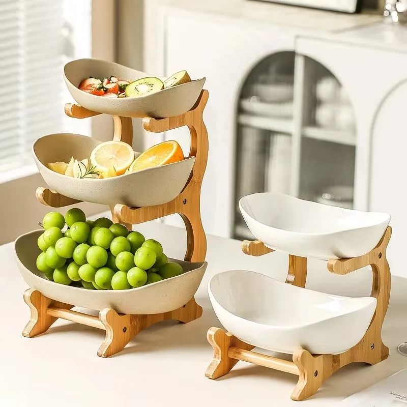 Fruteira com 3 andares+ Bandeja para Lanche Suporte Decorativo