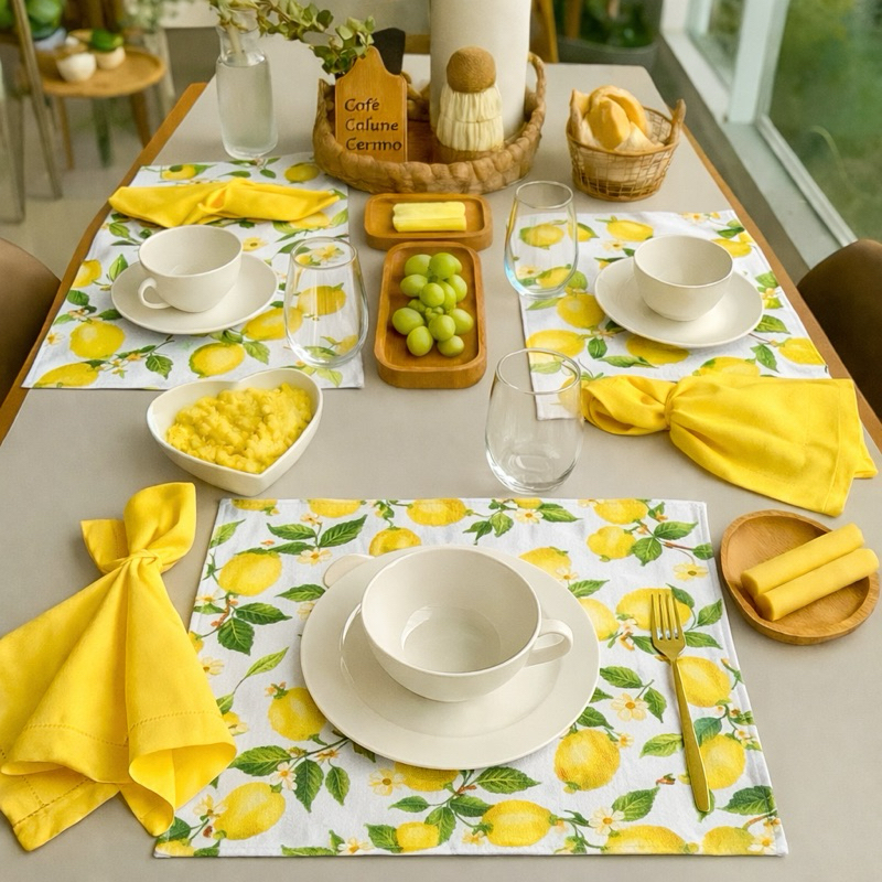 Kit com 4 Lugares Americanos Estampados