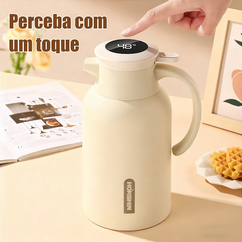 Garrafa Térmica Inteligente 1L Com Display Digital Com Temperatura