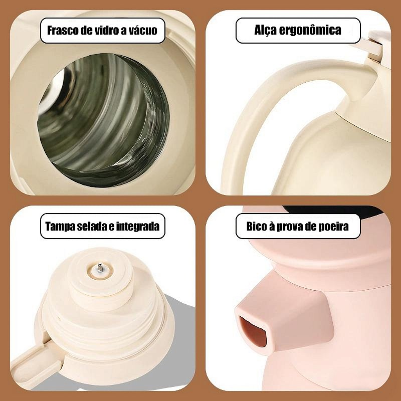 Garrafa Térmica Inteligente 1L Com Display Digital Com Temperatura