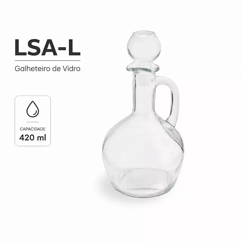 " Galheteiro de vidro com Tampa ideal Para azeite óleo ou vinagre LSA Galheteiro de Mesa Restaurante Cozinha Mesa Posta"