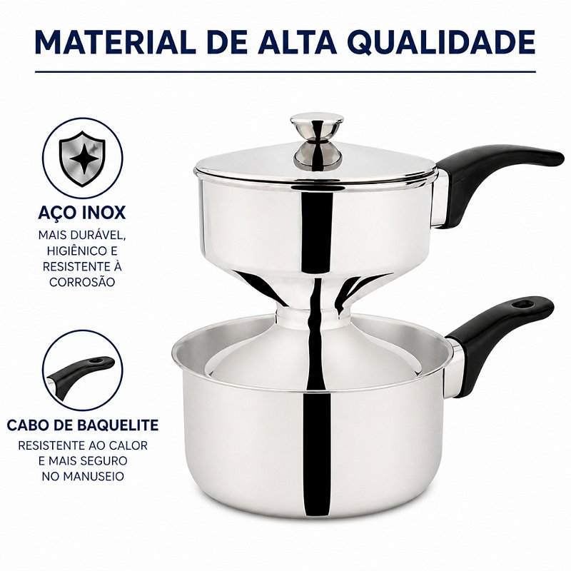 "Mini Cuscuzeira Individual Aço Inox Premium Importado"