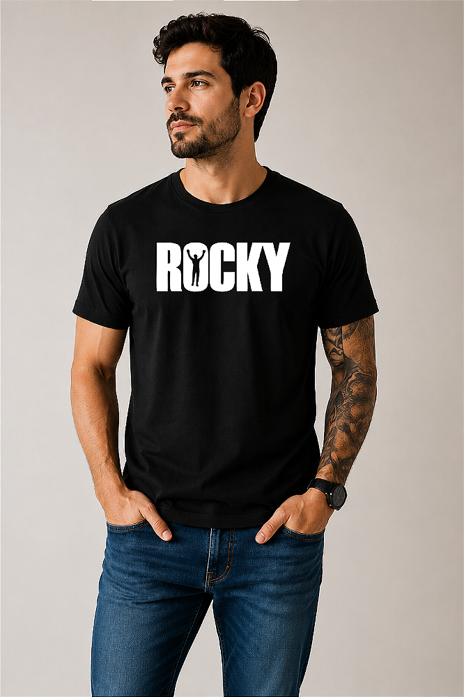 Camiseta Algodão Premium Estampa Rocky