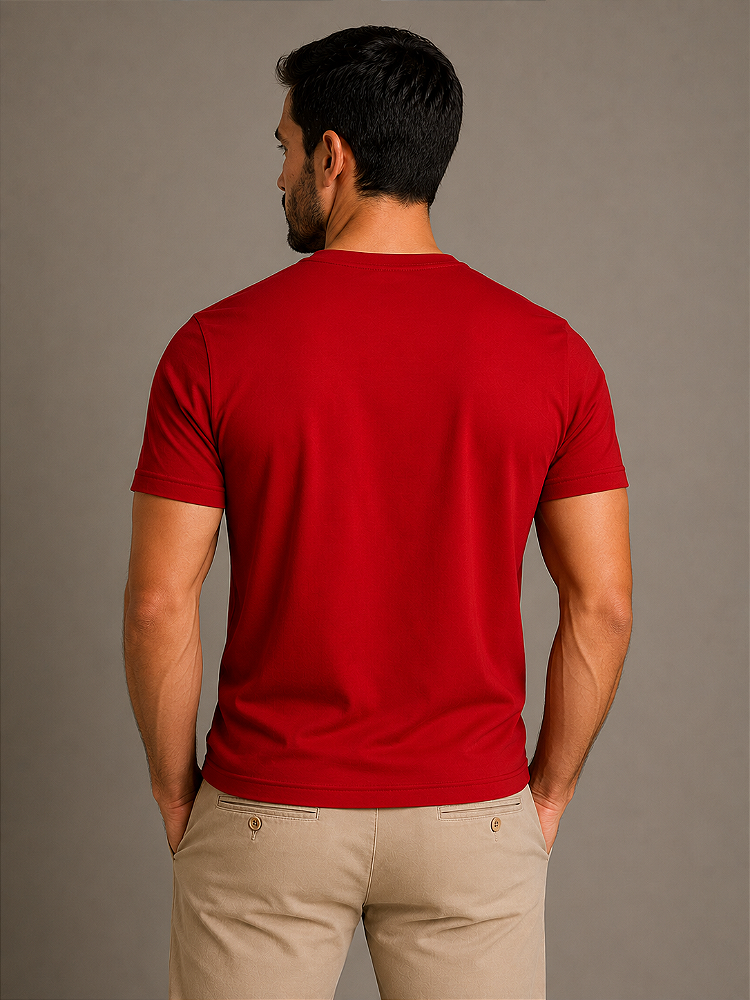 Camiseta Vermelha de Algodão Egípcio