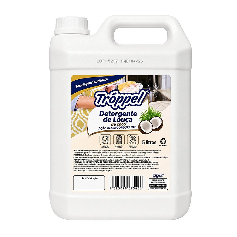 Detergente de Coco Troppel 5L