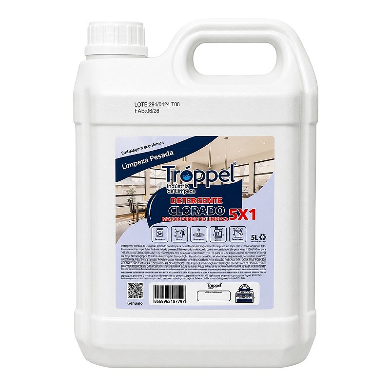 Detergente Clorado Troppel 5L
