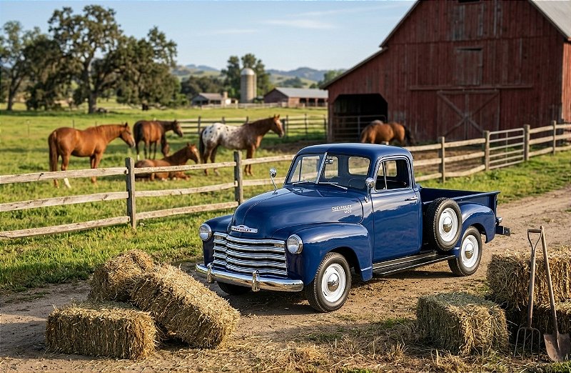 1/24 1953 CHEVROLET 3100 PICK UP AZUL