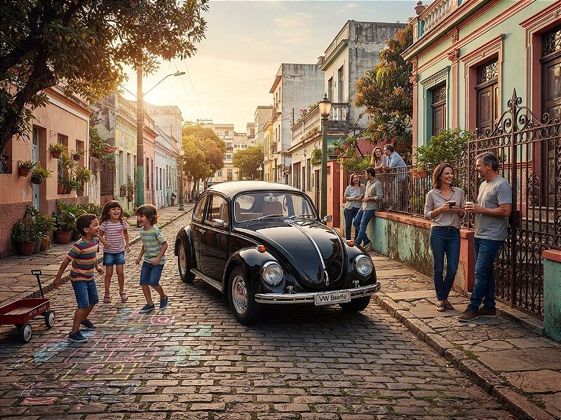 1/24 VOLKSWAGEN FUSCA PRETO