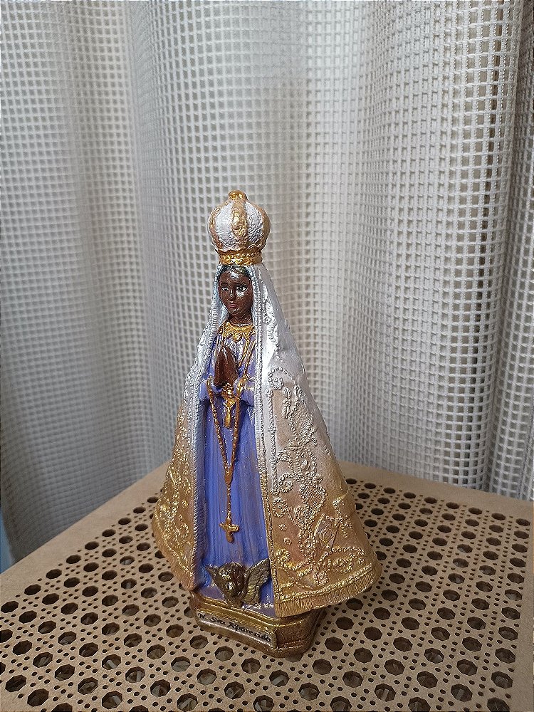 Estátua Nossa Senhora Aparecida em Gesso 22 cm
