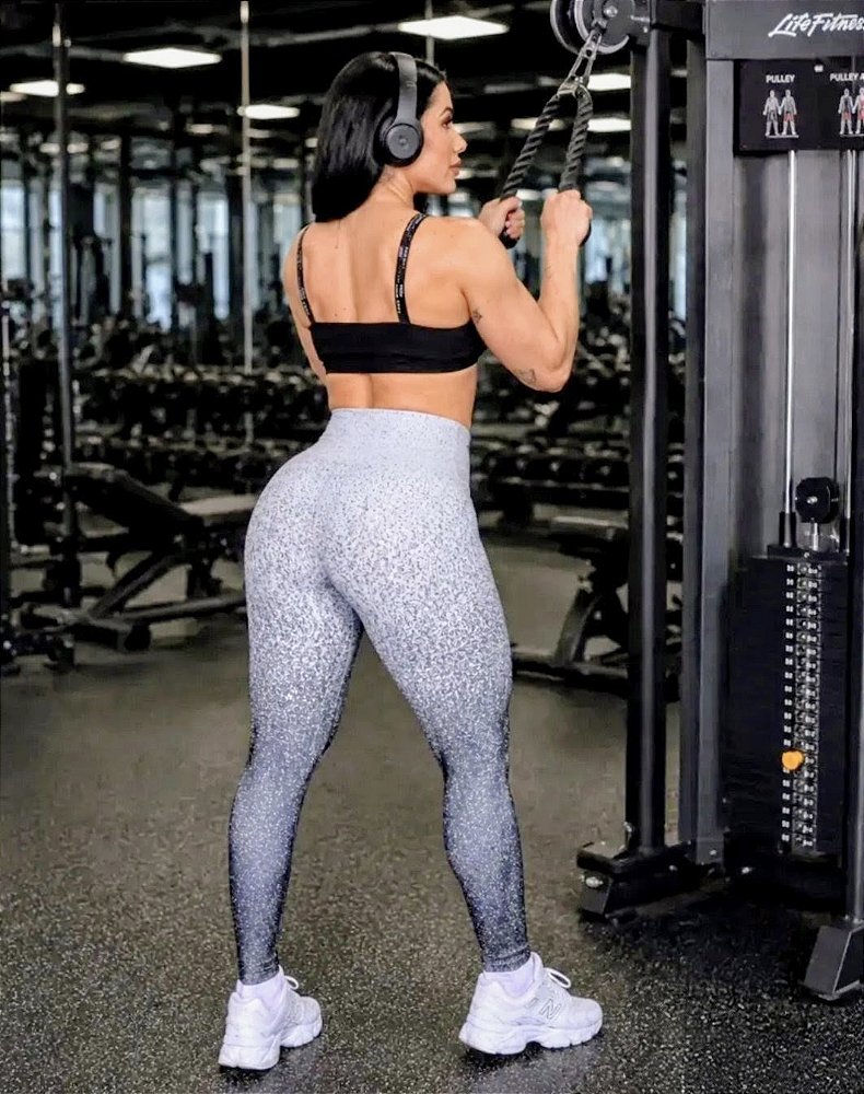 Calça Legging Suplex Premium Degrade Cós Alto