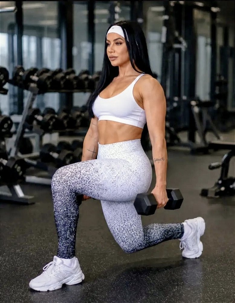 Calça Legging Suplex Premium Degrade Cós Alto