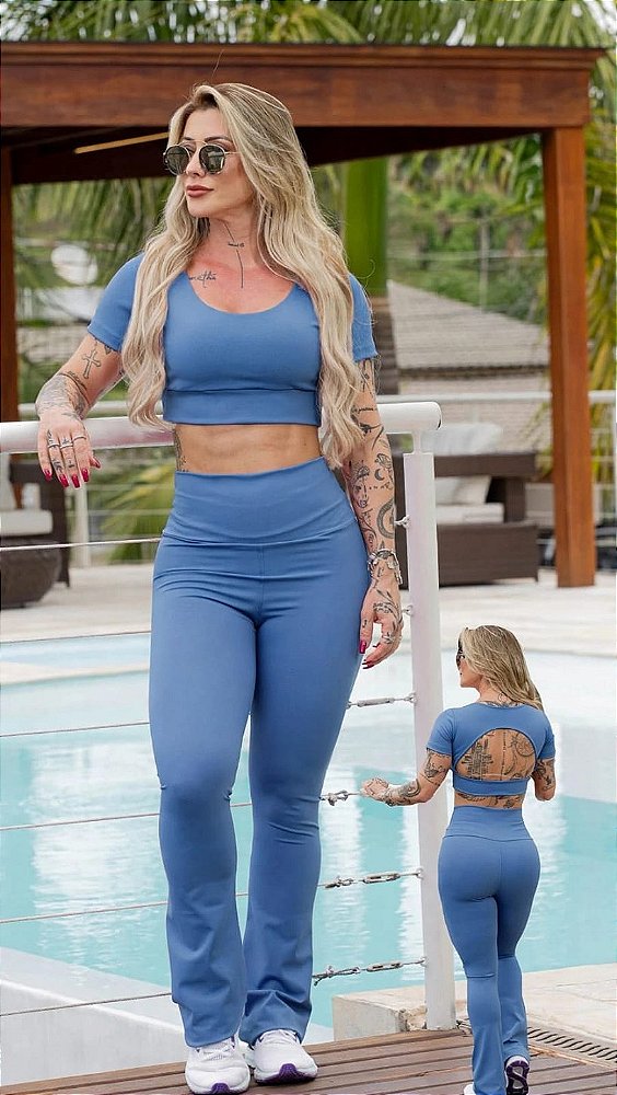 LEGGING FLARE ALLURE - Poliamida Touch-Soft 310G