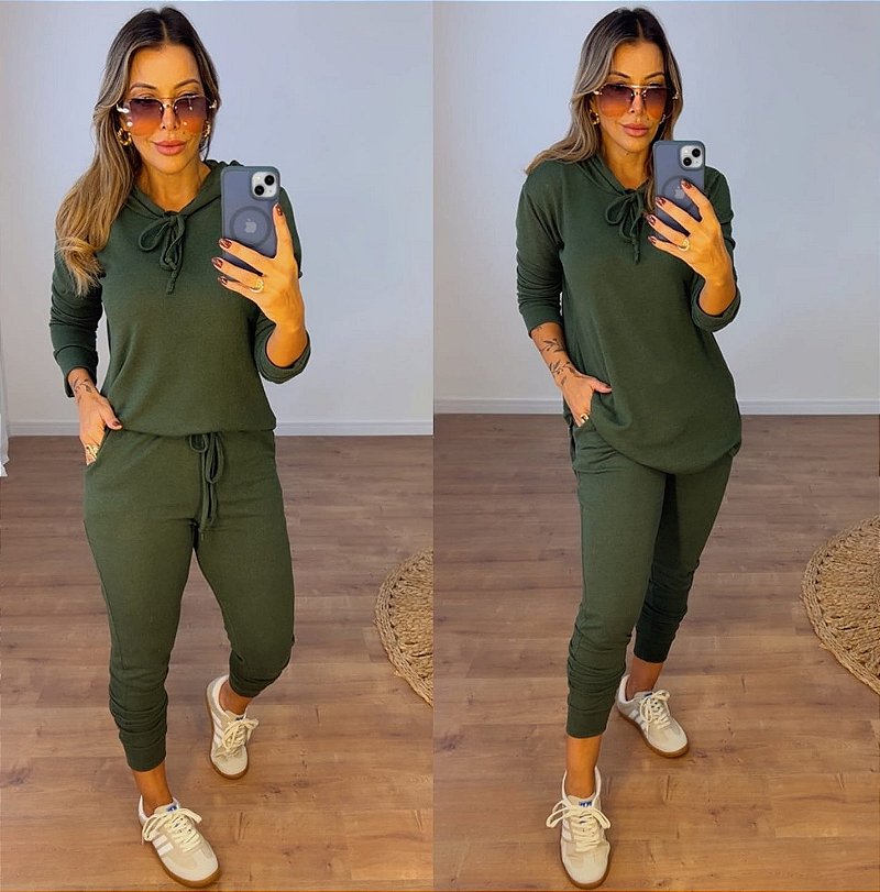 Conjunto elegante Blusa e calça