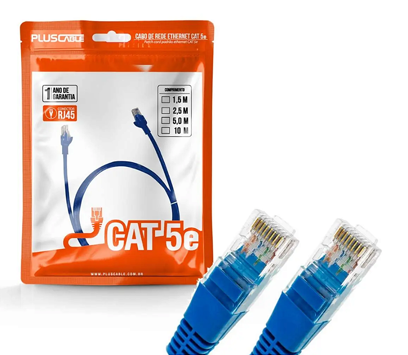 Patch Cord Cat5e 10m Azul PlusCable