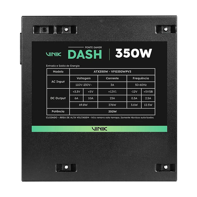 Fonte Gamer Vinik Dash 350W Preta