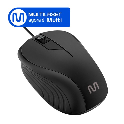 Mouse com fio MF300 1200dpi 3 botões Preto