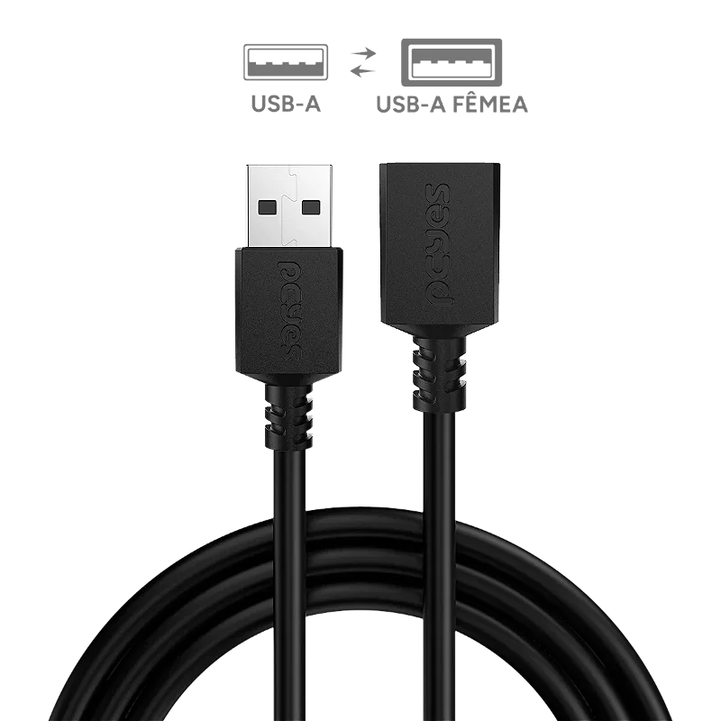 Cabo Extensor USB 2.0 Macho para Fêmea 1 Metro