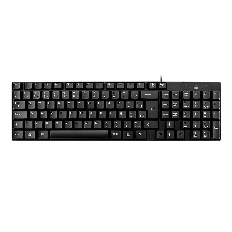 Teclado Básico Slim USB PT TC193 Preto