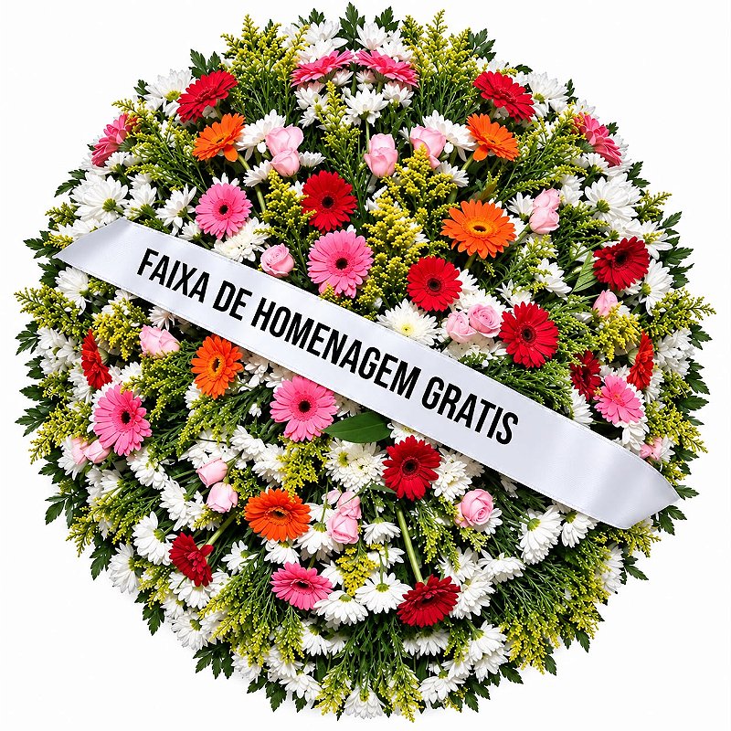 Coroa de Flores Eterna Homenagem ELABORADA NA HORA