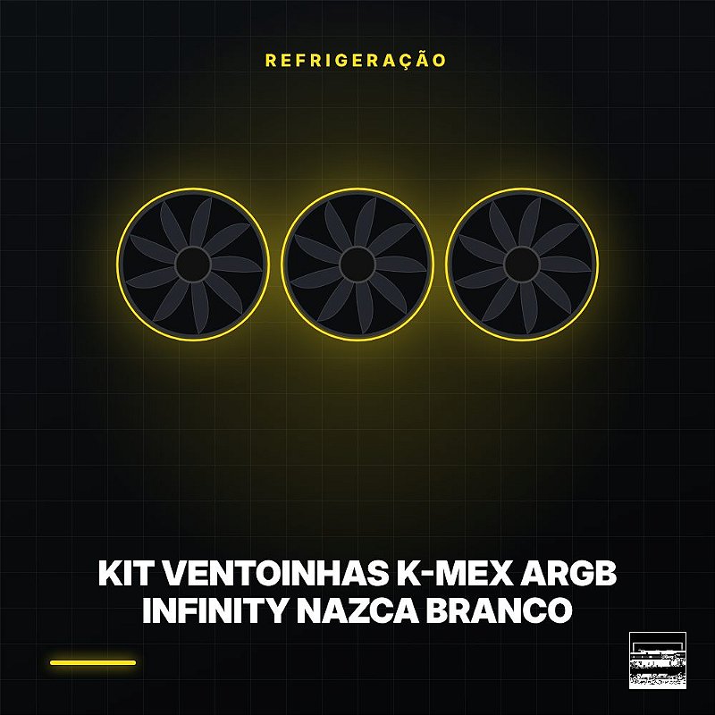 Kit Ventoinhas K-Mex ARGB Infinity Nazca Branco