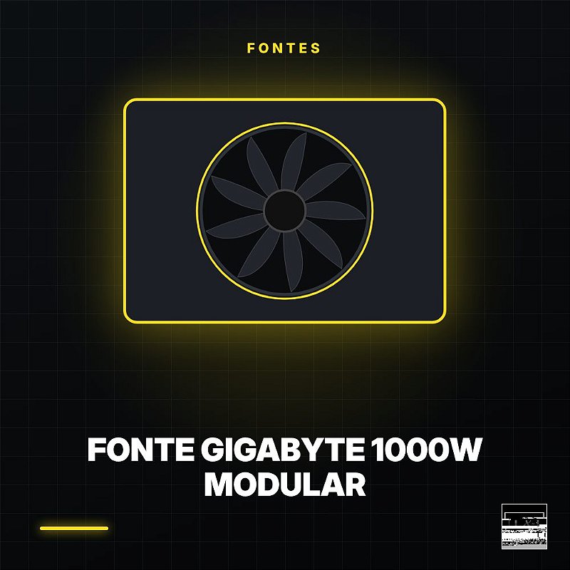 Fonte Gigabyte 1000W Modular