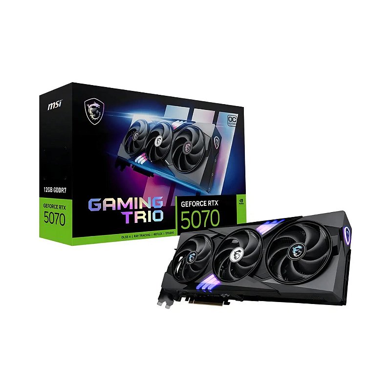 Placa de Vídeo RTX 5070 12GB MSI Gaming Trio