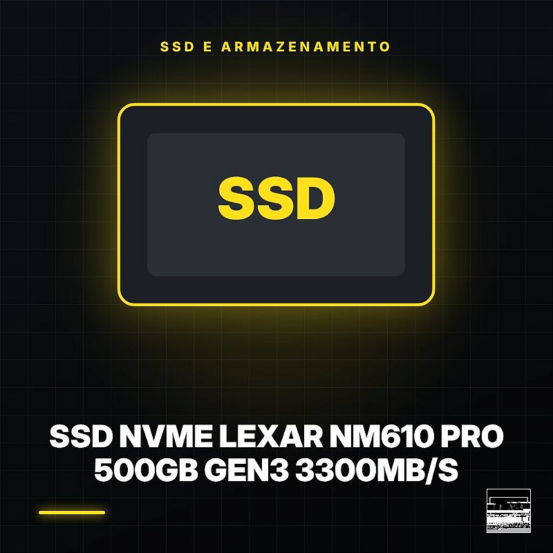 SSD NVMe Lexar NM610 Pro 500GB Gen3 3300MB/s