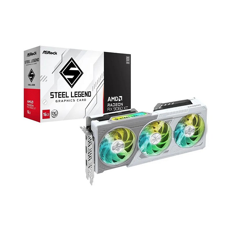 Placa de Vídeo RX 9060 XT 16GB ASRock Steel Legend