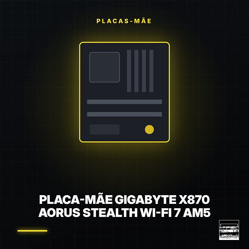 Placa-Mãe Gigabyte X870 Aorus Stealth Wi-Fi 7 AM5 PRETA