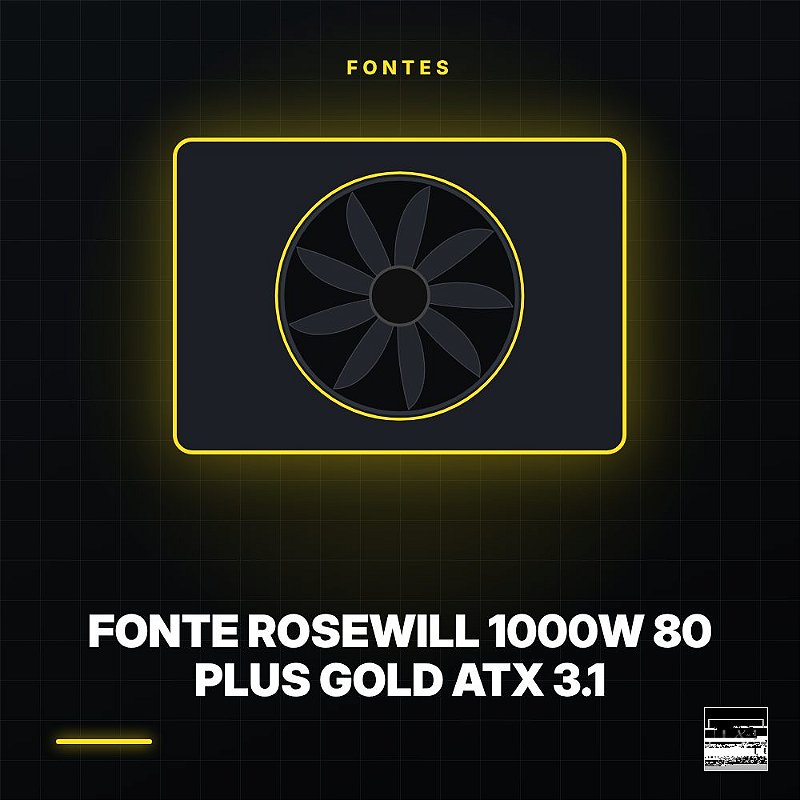 Fonte Rosewill 1000W 80 Plus Gold ATX 3.1