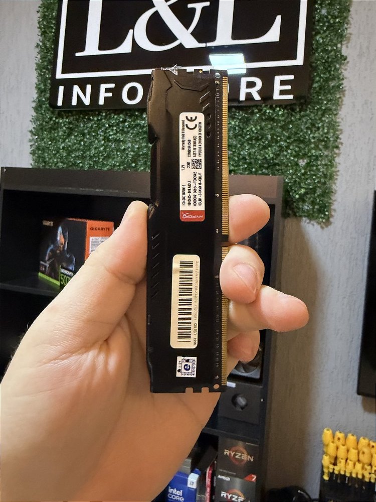 Memória Kingston HyperX Fury 16GB (1x16GB) DDR4 2666MHz CL16 Preta (Seminovo)
