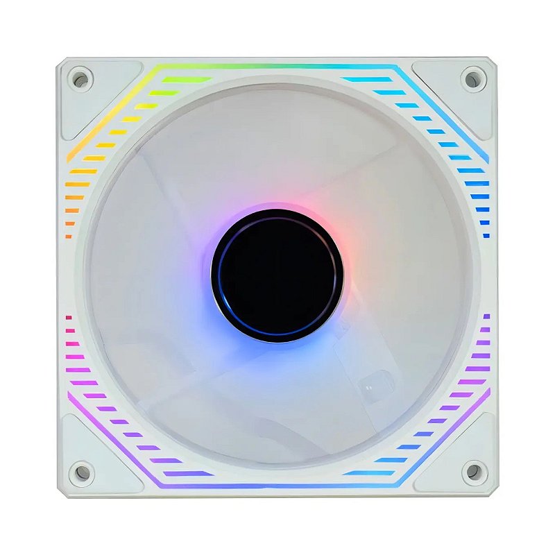 Kit 3 Ventoinhas K-Mex Infinity3D AAUW ARGB 120mm com Controle Branco