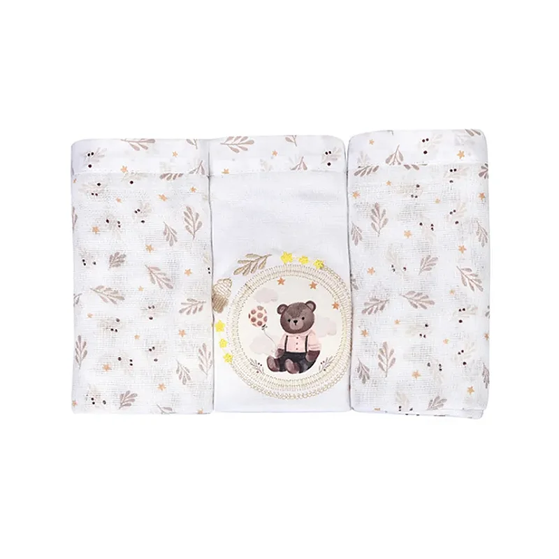 Kit Fraldas + Saquinhos para Roupas Urso Bege
