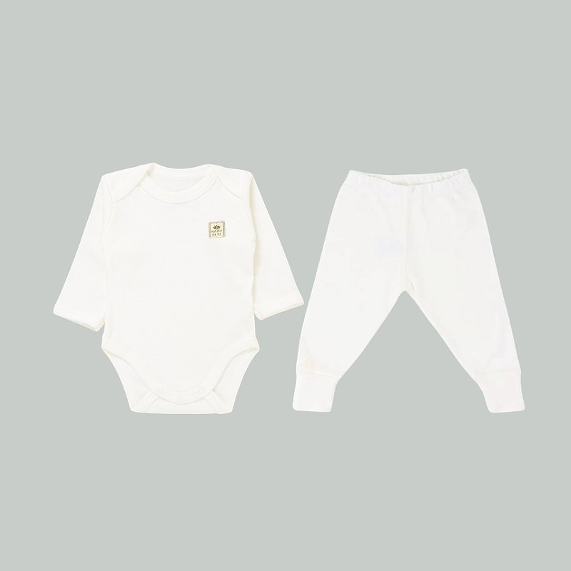 Conjunto Liso Algodão Pima Off White Tam P