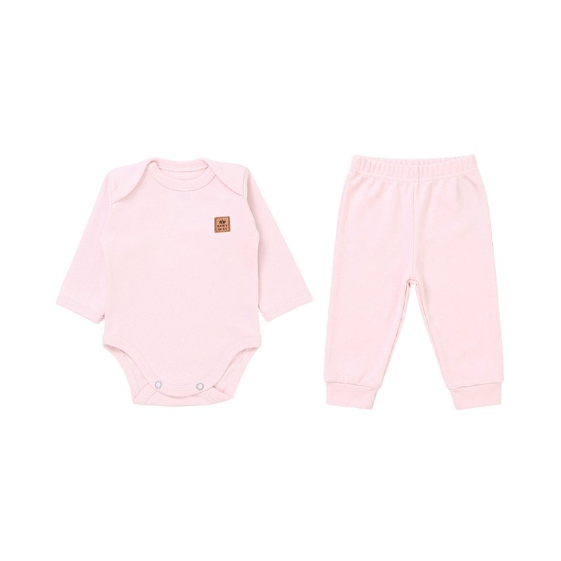 Conjunto Liso Algodão Pima Rosa Tam P