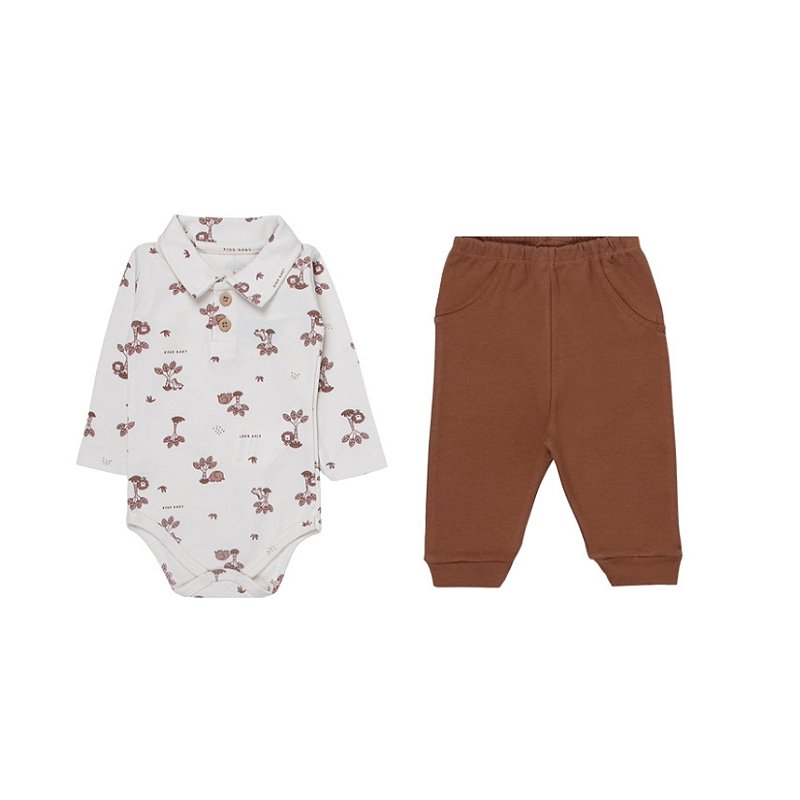Conjunto Suedine Menino Gola Polo Tam P