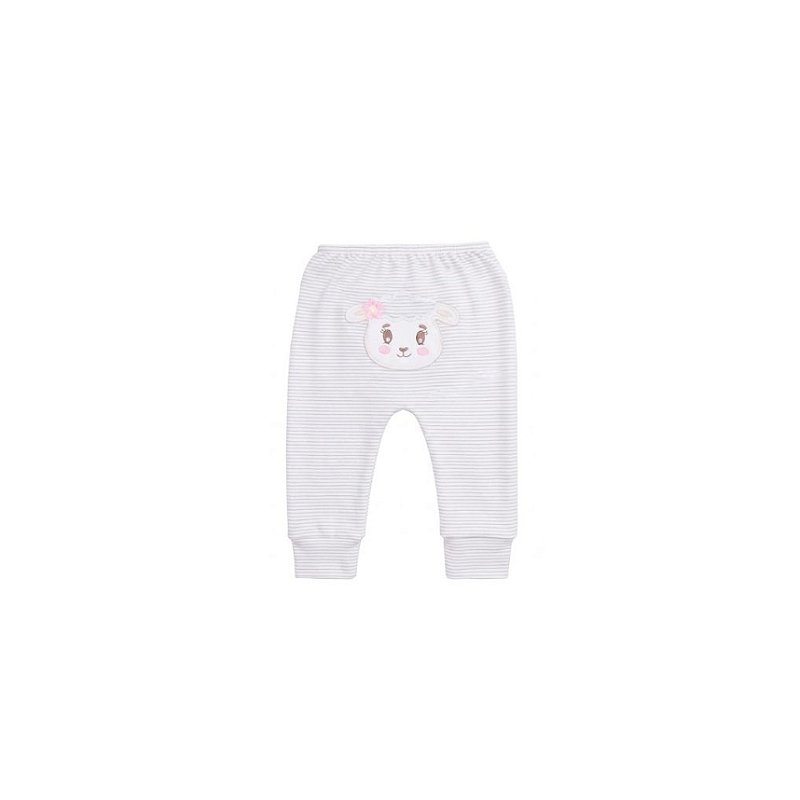 Conjunto com Bordado Suedine Menina Ovelha Tam M