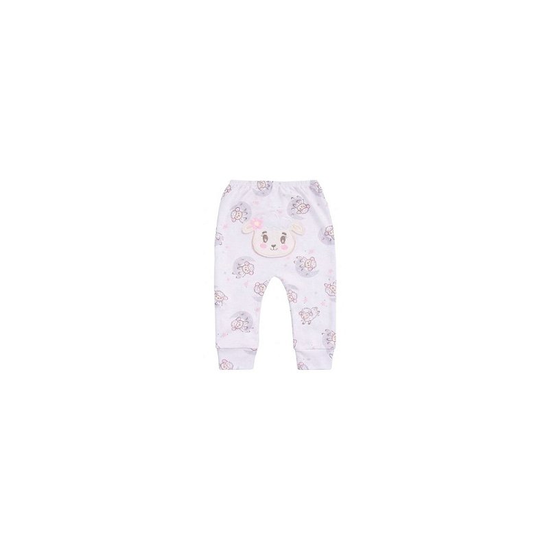 Conjunto com Bordado Suedine Menina Ovelha Tam M