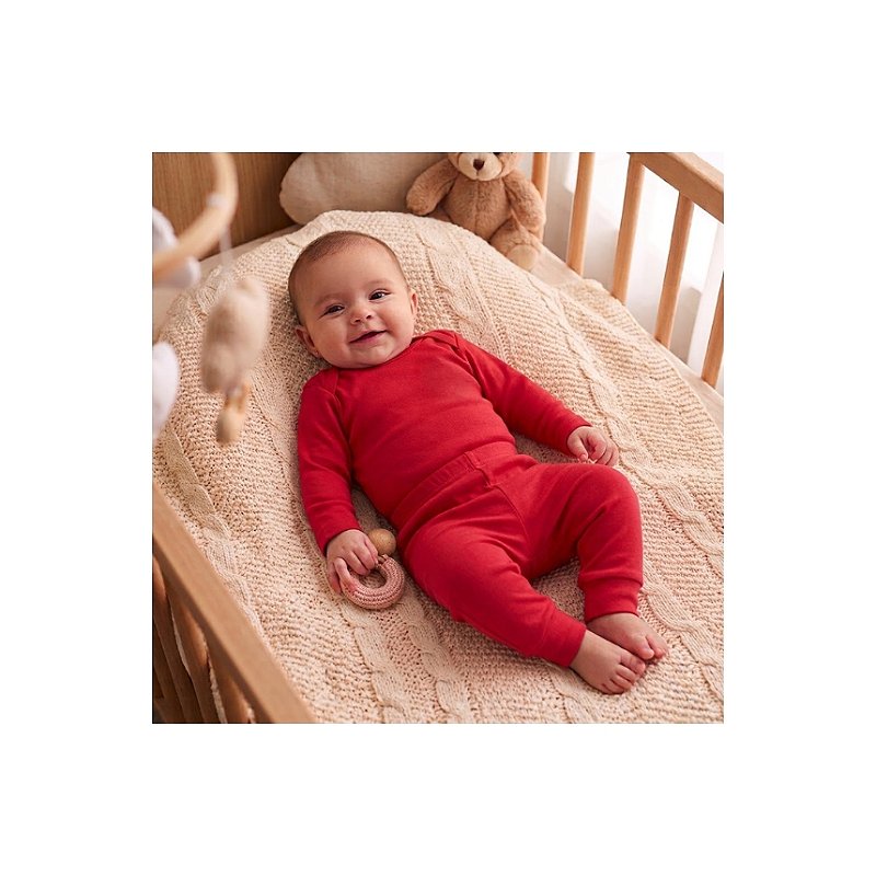 Conjunto Liso Algodão Pima Vermelho Tam M