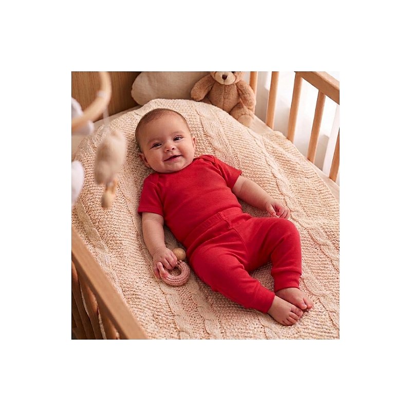 Conjunto Liso Algodão Pima Vermelho Tam M