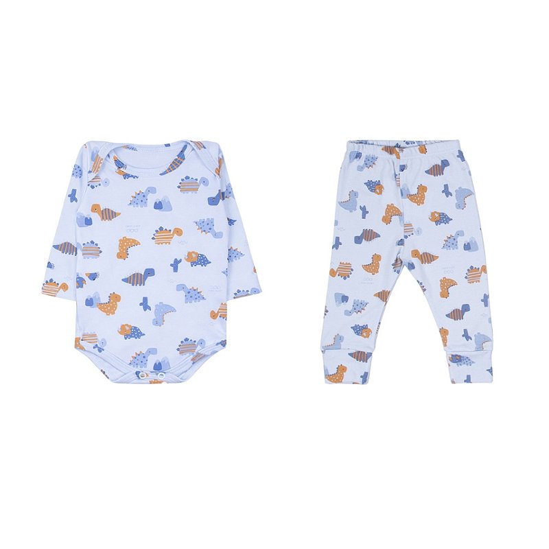 Conjunto Estampado Suedine Menino Dino Tam M