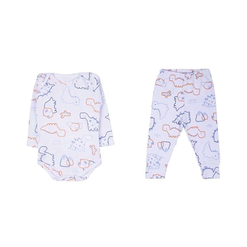 Conjunto Estampado Suedine Menino Dino Tam M