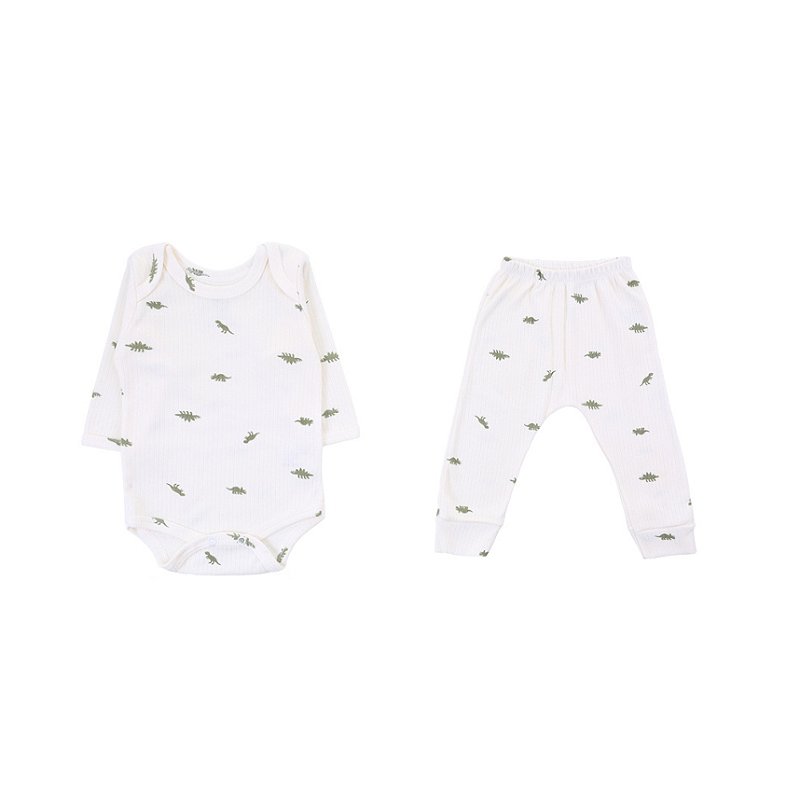 Conjunto Estampado Suedine Canelado Menino Dino Tam M