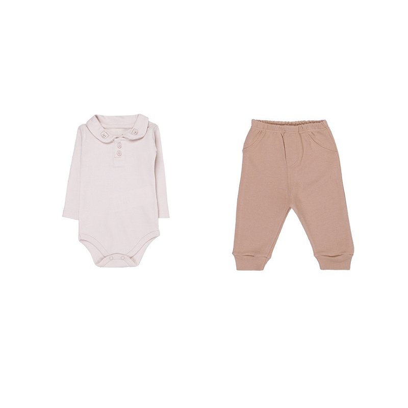 Conjunto Suedine Menino Gola Polo Tam G