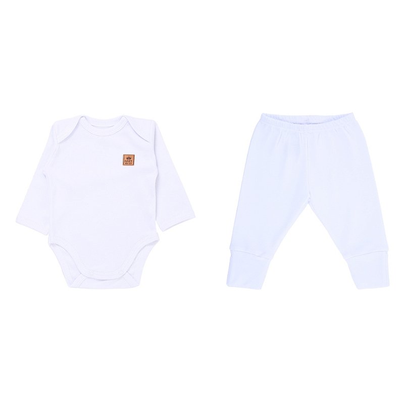 Conjunto Liso Algodão Pima Branco Tam G