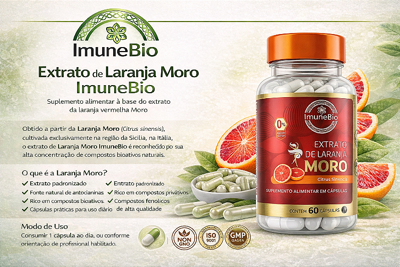 Suplemento Extrato de Laranja Moro Morosil- 540 Mg + Antocianinas 60 Caps