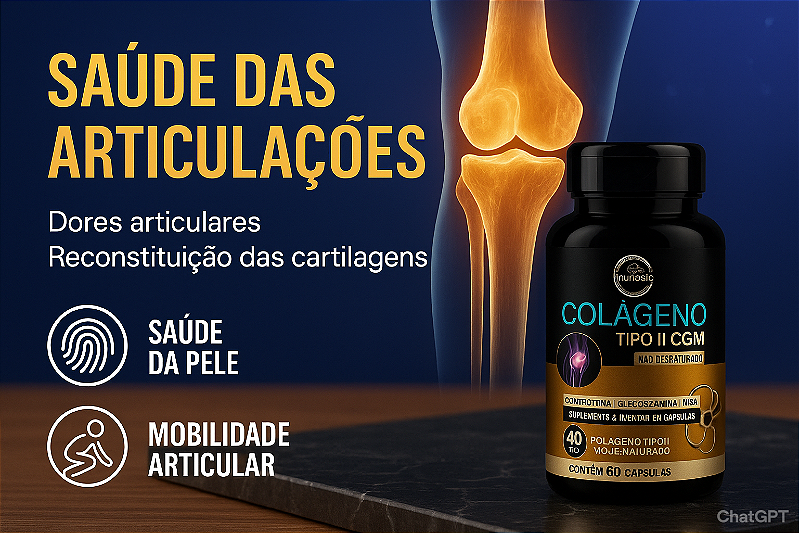 KIT 1 Ômega 3 A-Z - 20 Vitaminas e Minerais + EPA DHA + 1 Colágeno Tipo 2 + CGM