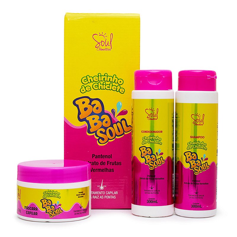 Kit Capilar Tutti Frutti com 03 itens BabaSoul - Soul Cosméticos